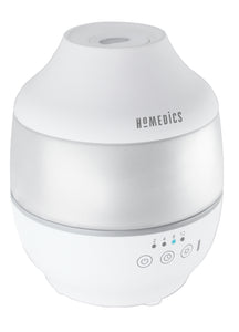 HoMedics Total Comfort Cool Mist Ultrasonic Humidifier with Essential Oil Tray and Color Changing Illumination,UHE-CM18-WMT